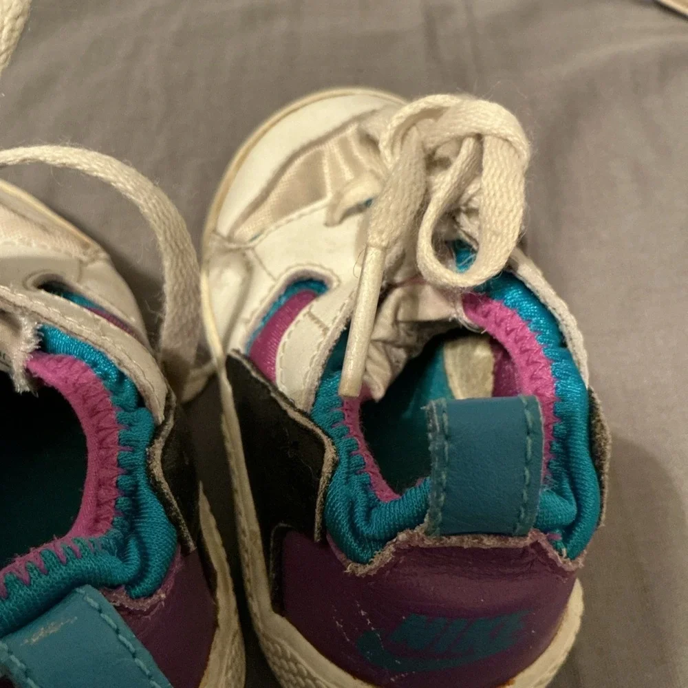 1992 Nike Huarache Baby Infant 5 Rare Vintage Shoes Blue Purple